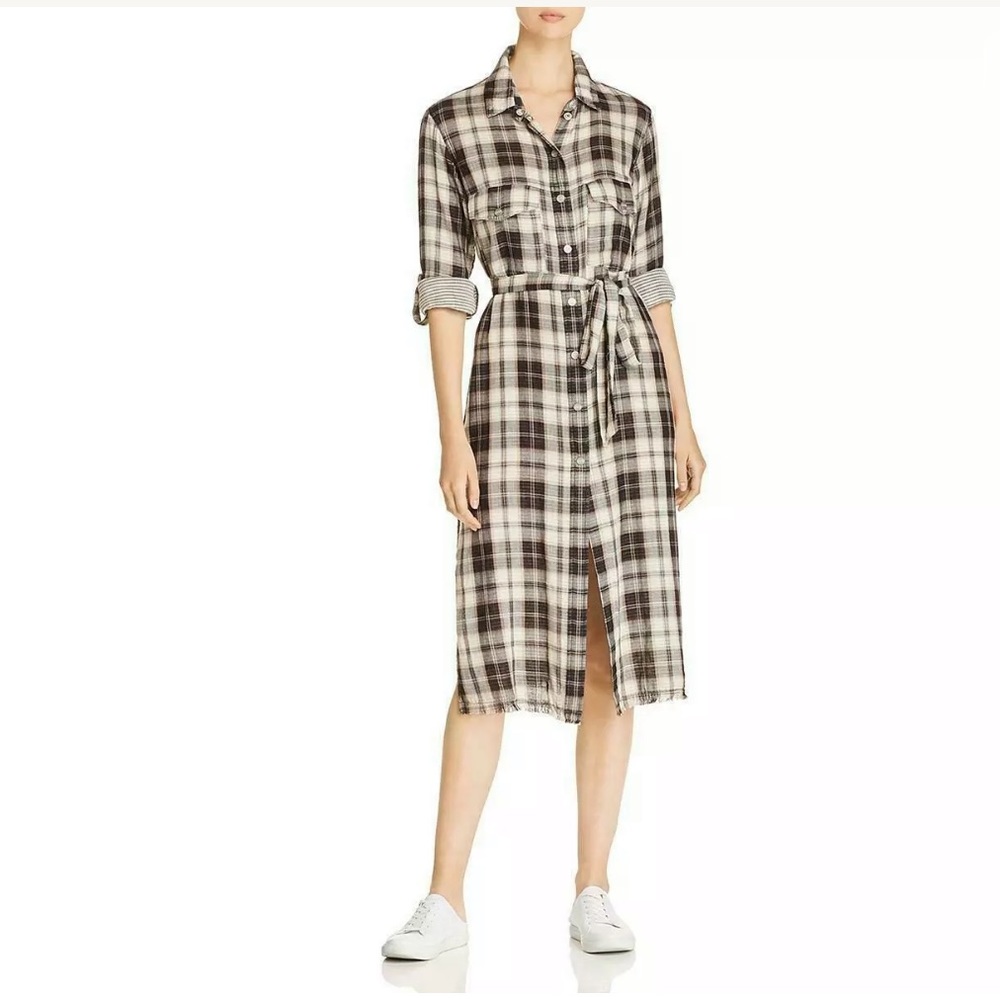 Sanctuary Tunic boyfriend plaid midi button down